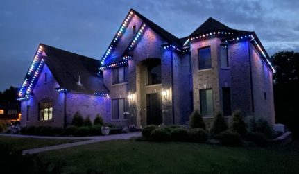 Permanent Holiday Lighting Installation 1